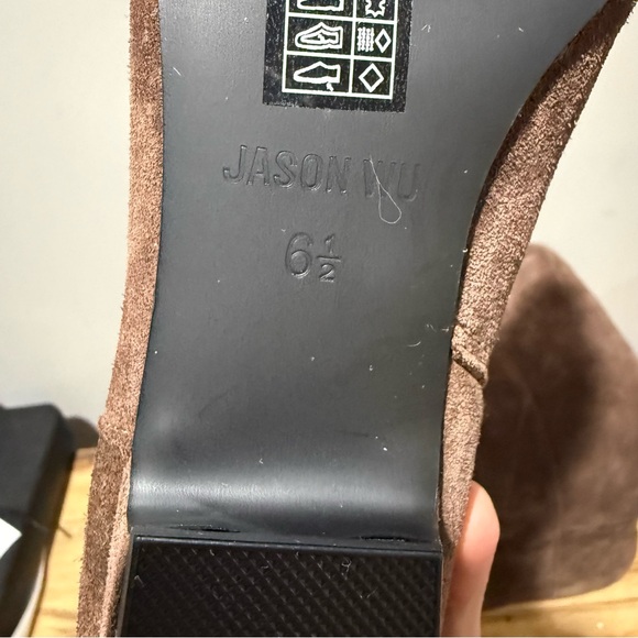 *NEW* Jason Wu Pointy Toe Genuine Leather Brown Suede Talk Boots SZ 6.5 A29 - Picture 10 of 10